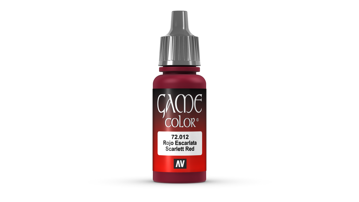 Vallejo Game Color 72.012 Scarlett Red Acrylic Paint 17ml bottle