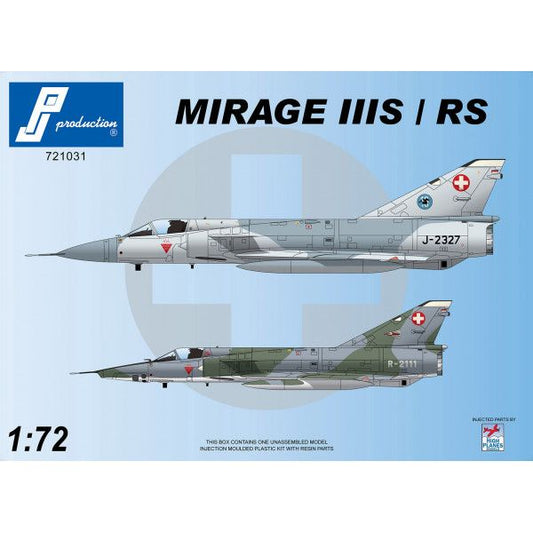 PJ Production 721031 1/72 Dassault Mirage IIIS/RS (Swiss decals) Model Kit - SGS Model Store