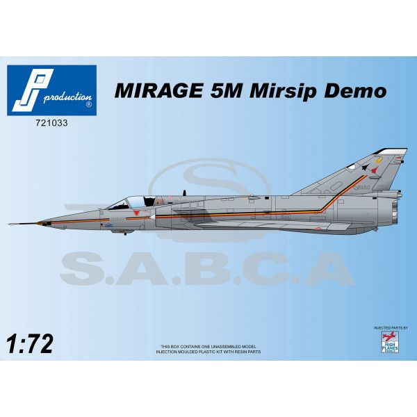 PJ Production 721033 1/72 Dassault Mirage 5M Mirsip Demo Model Kit - SGS Model Store