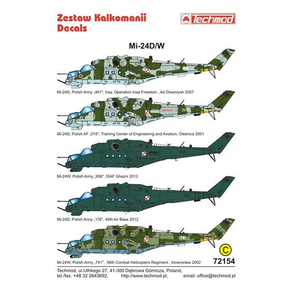 Techmod 72154 Mil Mi-24D/W Decals 1/72