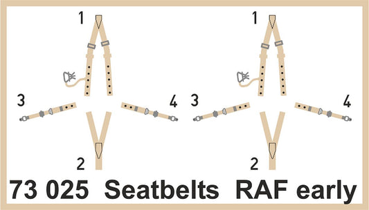 Eduard 73025 1/72 Seatbelts RAF early Super Fabric - SGS Model Store