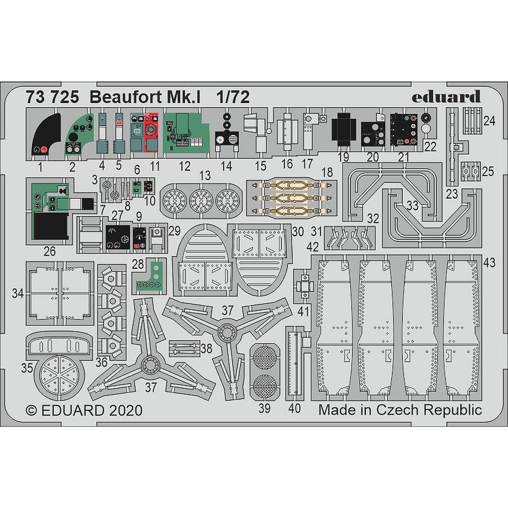 Eduard 73725 Beaufort Mk.I Detail Set Airfix 1/72