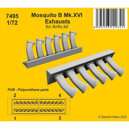 CMK Kits 7495 Mosquito B Mk.XVI Exhausts for Airfix 1/72