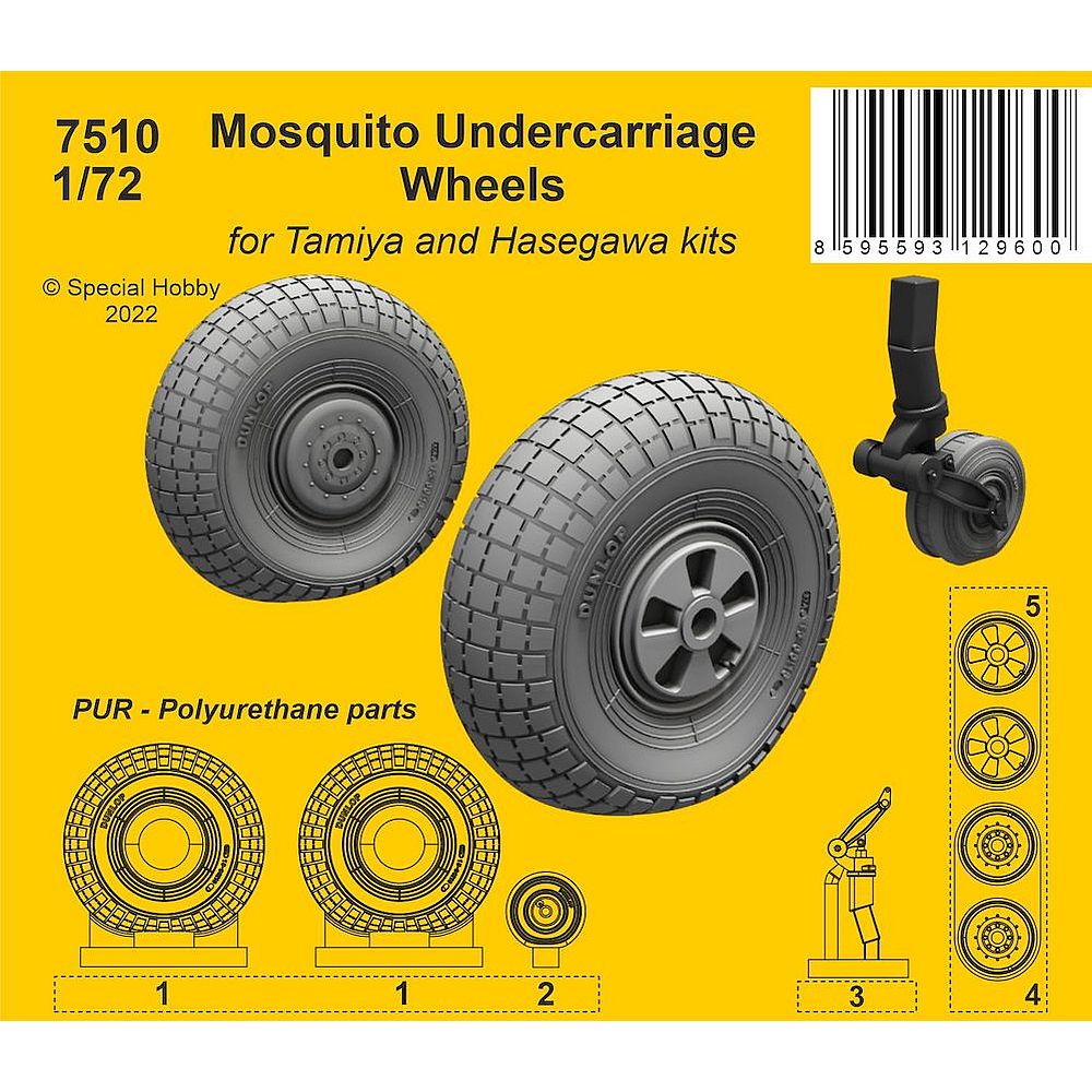 CMK Kits 7510 Mosquito Undercarriage Wheels Tamiya / Hasegawa - 1/72