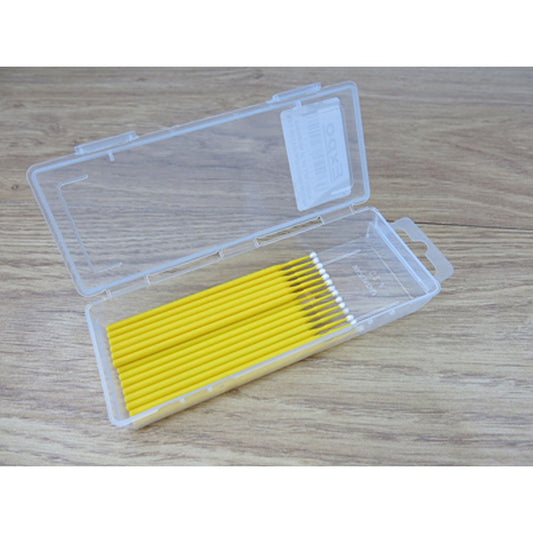 Expo A45811 20 Piece Dispenser Box Medium Yellow Bendable Micro Applicators