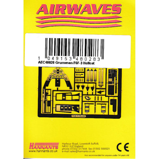 Airwaves AEC48028 F6F-3 Hellcat for Airfix, Arii and Otaki 1/48