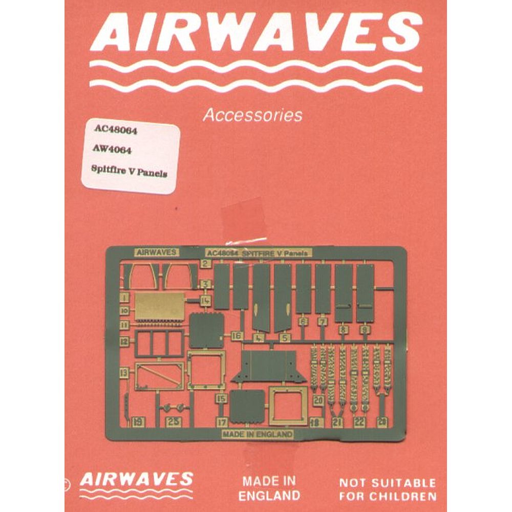 Airwaves AEC48064 1/48 Spitfire V Panels Detail Set