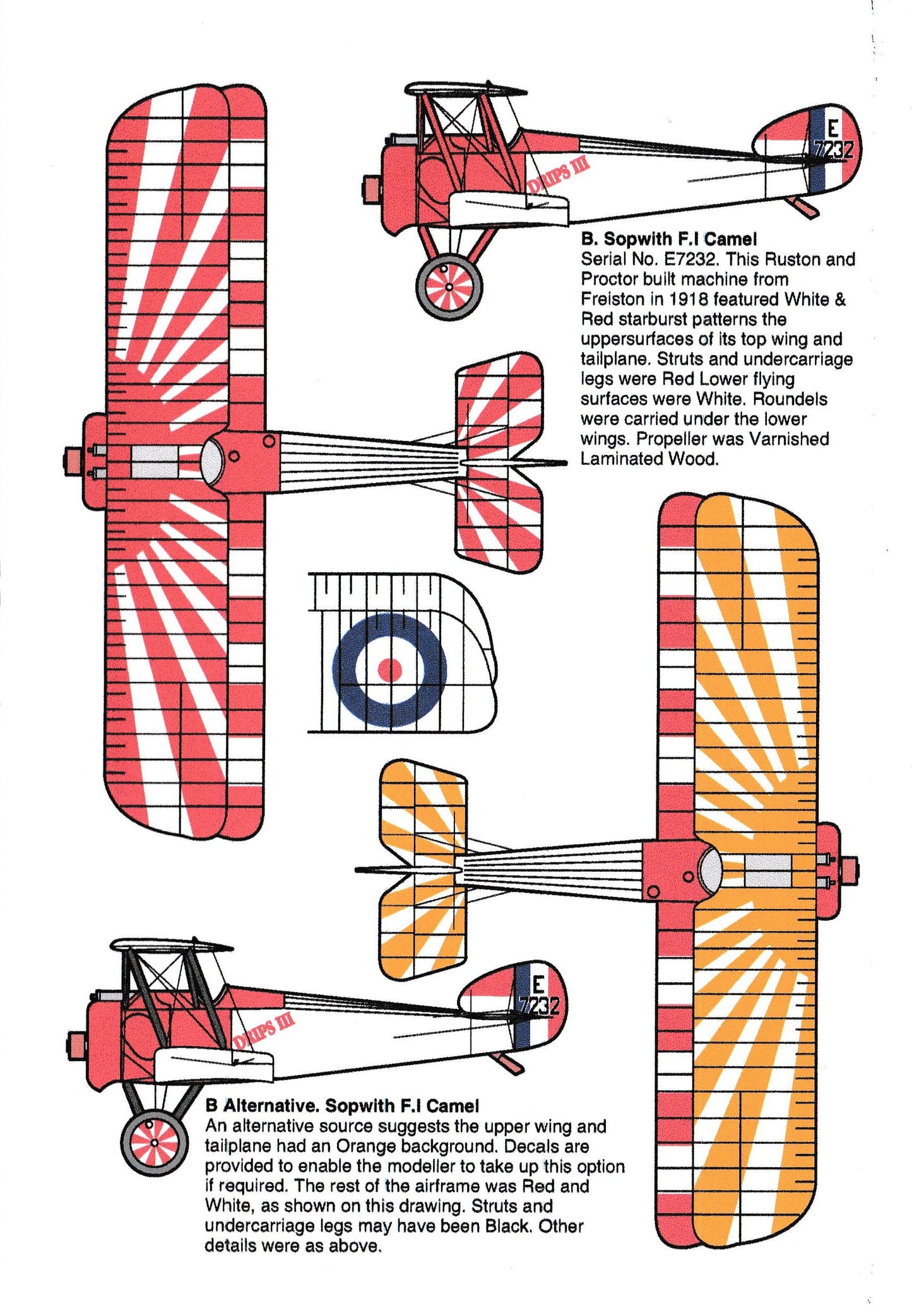 Blue Rider BR225 1/72 Colourful Sopwith Camels Decals