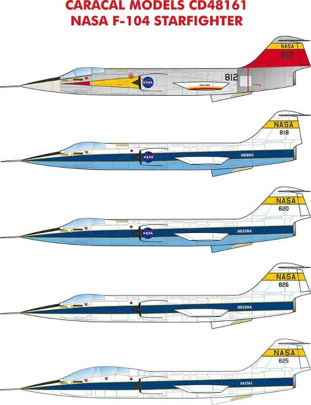 Caracal Models CD48161 1/48 NASA Lockheed F -104 Starfighter Decals