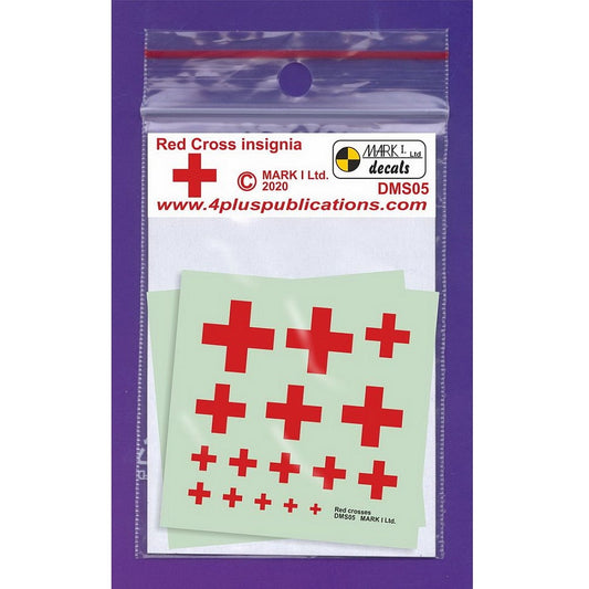 Mark I Decals DMS05 Multi Scale Red Cross insignia