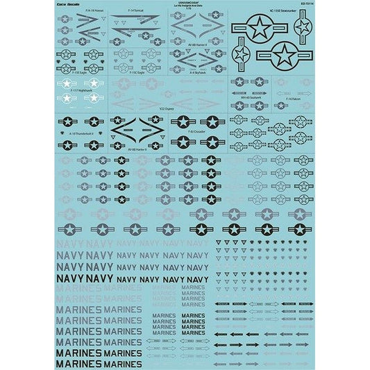 Euro Decals ED-72114 US Low visibility insignia and data Decals 1/72