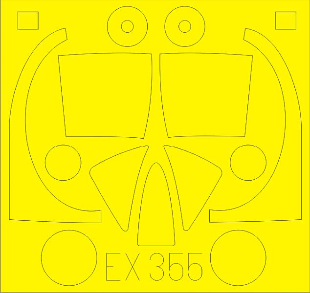 Eduard EX355 1/48 North-American T-28B Trojan paint mask Roden - SGS Model Store