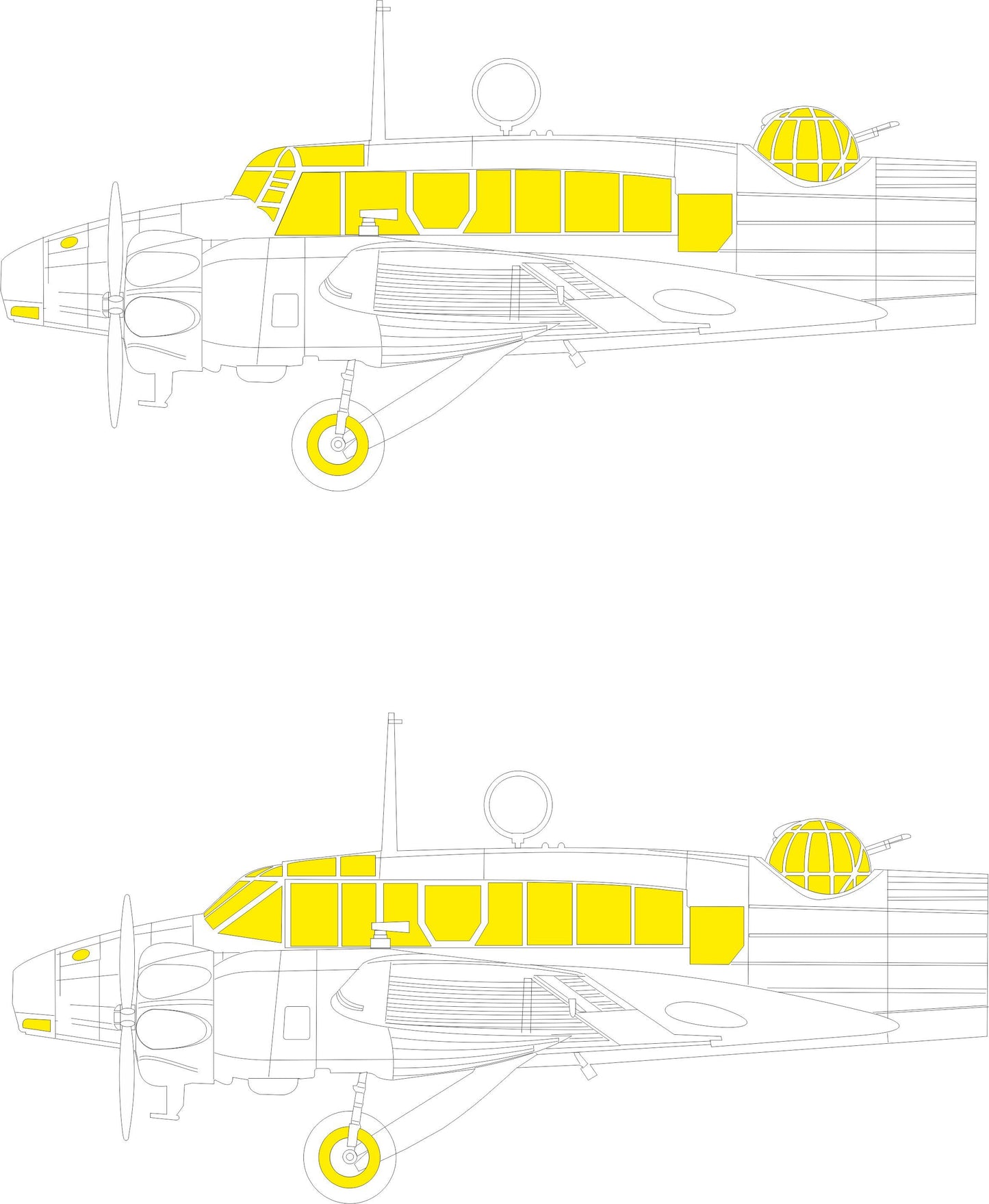 Eduard EX918 Avro Anson Mk.I TFace Masking Set for Airfix 1/48