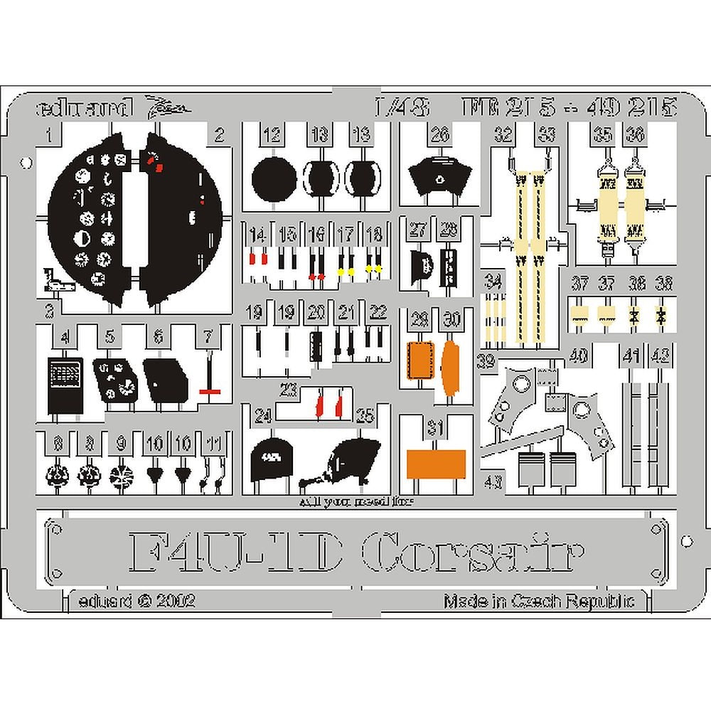 Eduard FE215 Vought F4U-1D Corsair P.E. Set for Tamiya 1/48