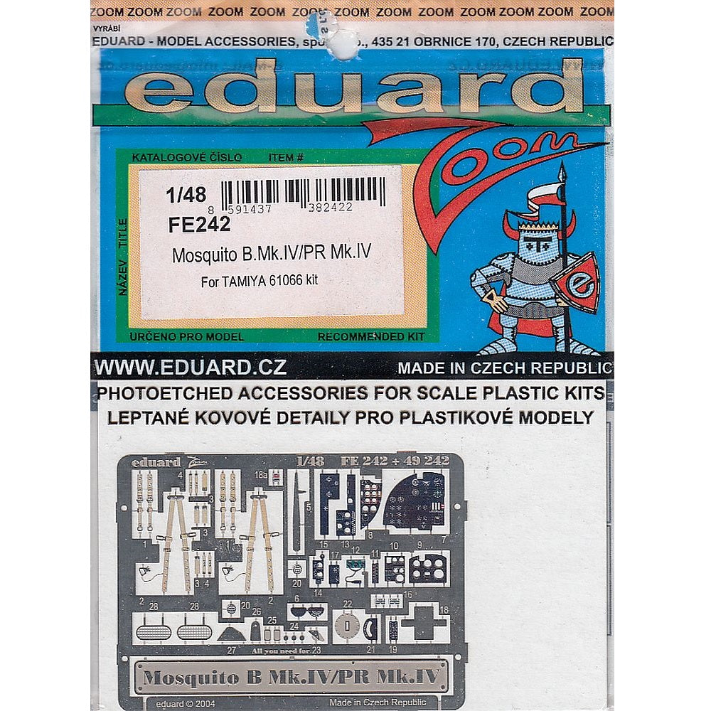 Eduard FE242 Mosquito Mk.IV/PR Mk.IV P.E. Set for Tamiya 1/48