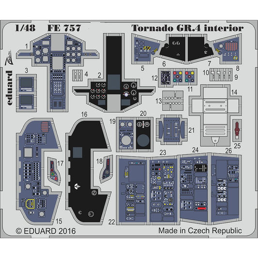 Eduard FE757 Tornado GR.4 interior Photo Etched Set for Revell 1/48