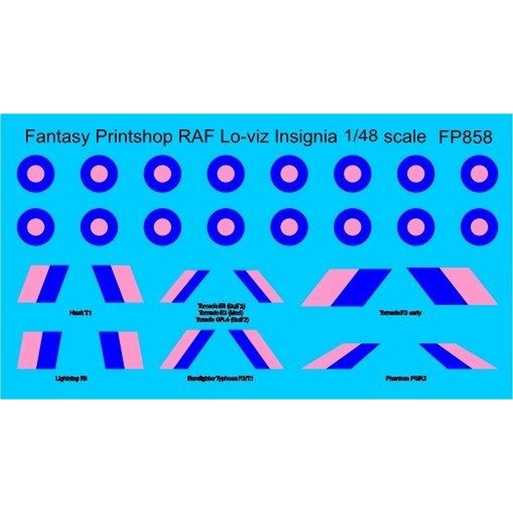 Fantasy Printshop FP858 RAF Low Visibility Roundels and Fin Flashes 1/48