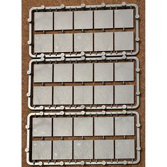 Renedra Fireforge Games Grey Square 20mm x 20mm Wargaming Bases
