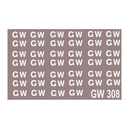Modelmaster GW308 GWR Wagon Large Lettering 1923-36 OO Gauge Decals