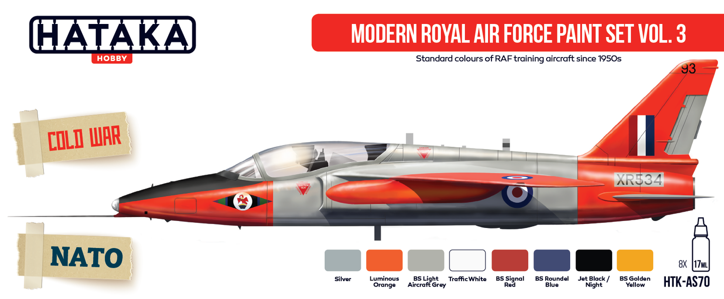 Hataka HTK-AS70 Modern Royal Air Force Acrylic Paint Set Vol. 3