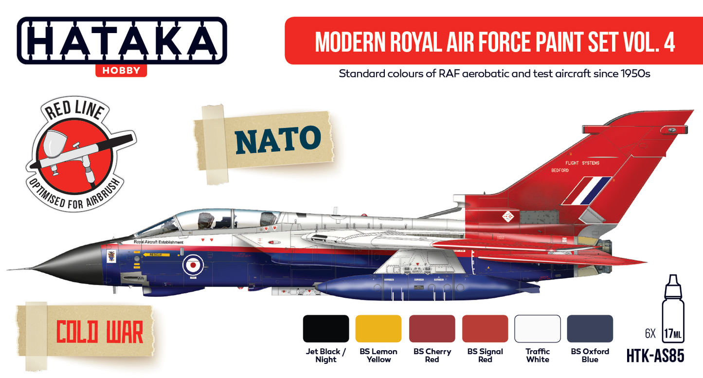 Hataka HTK-AS85 Modern Royal Air Force Acrylic Paint Set Vol. 4