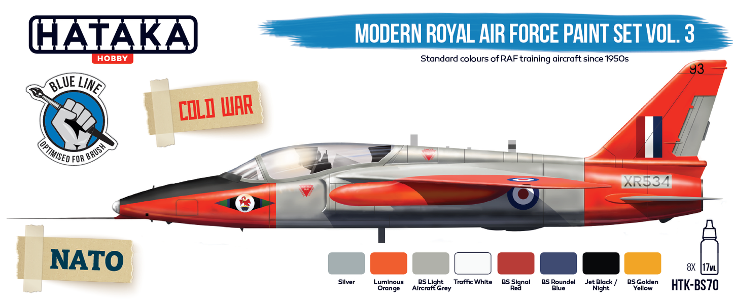 Hataka HTK-BS70 Modern Royal Air Force Acrylic Paint Set Vol. 3