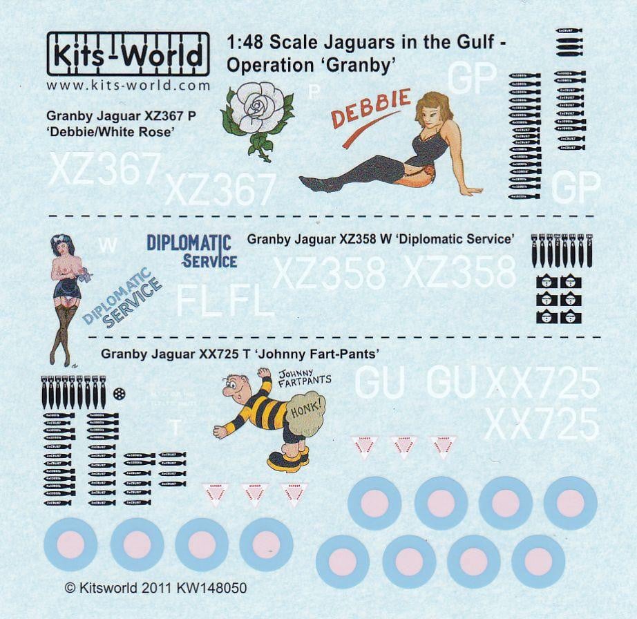Kits-World KW148050 1/48 Sepecat Jaguar GR.1A ‘Nose Art’ Model Decals - SGS Model Store