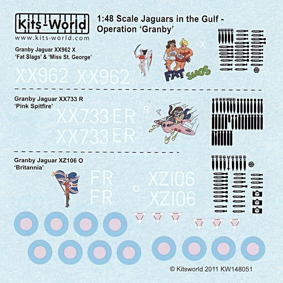 Kits-World KW148051 1/48 Sepecat Jaguar GR.1A ‘Nose Art’ Model Decals - SGS Model Store