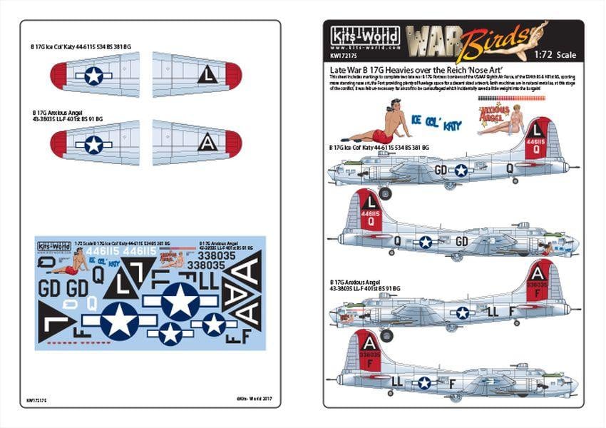 Kits-World KW172175 1/72 Late War Boeing B-17G Heavies Over The Reich - SGS Model Store