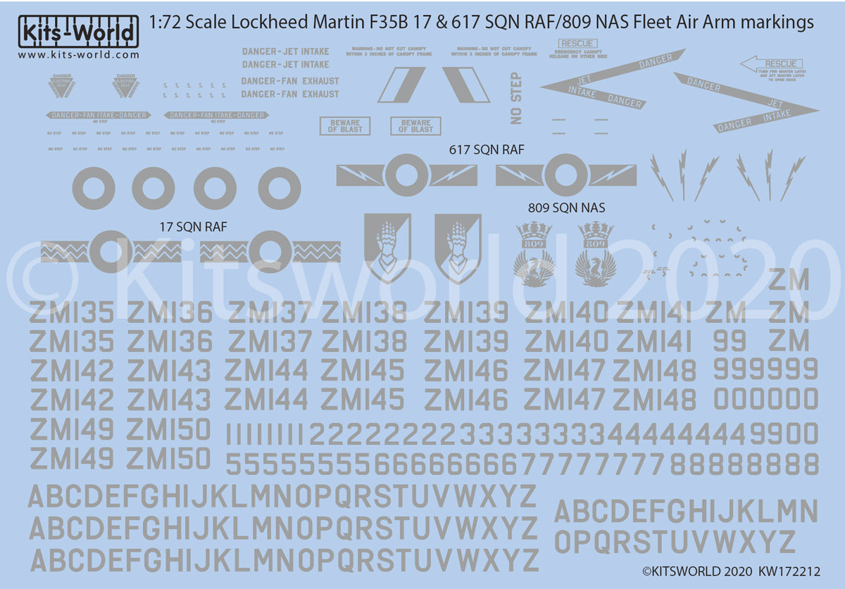 Kits-World KW172212 Lockheed-Martin F-35B of the RAF and Fleet Air Arm 1/72