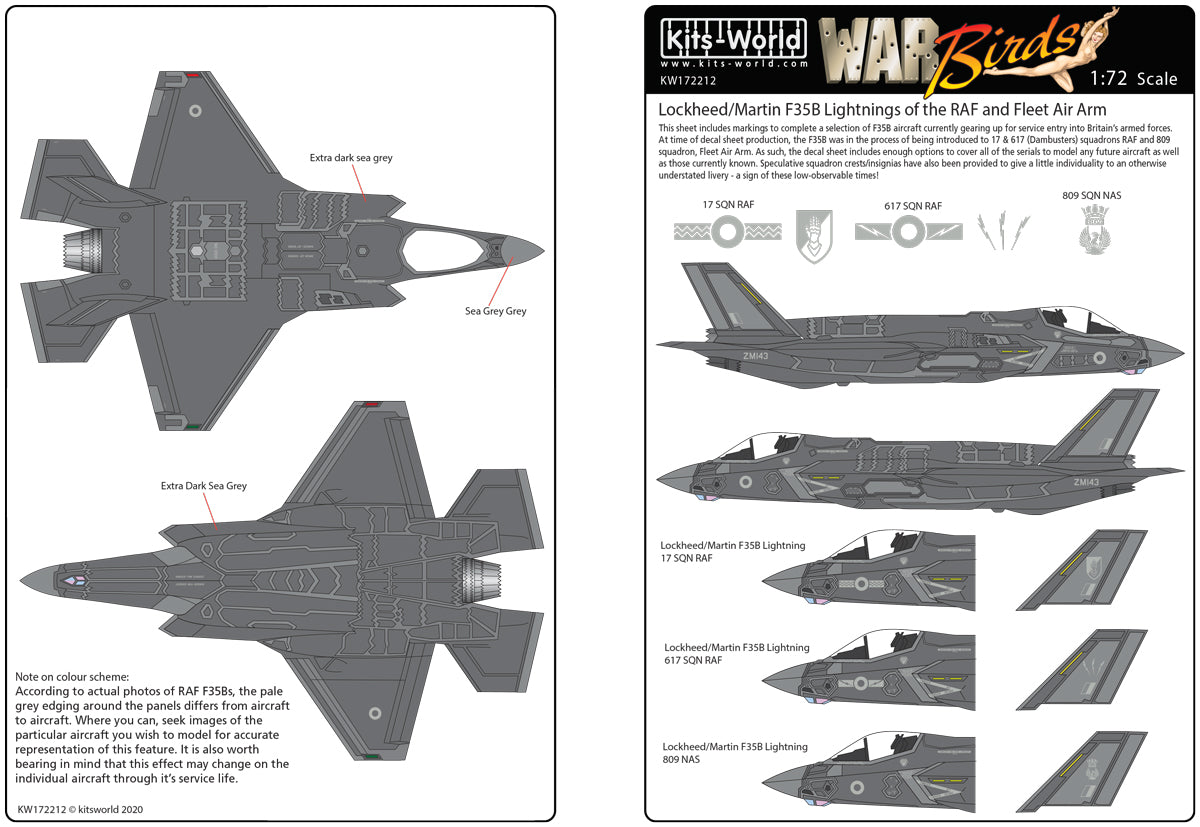 Kits-World KW172212 Lockheed-Martin F-35B of the RAF and Fleet Air Arm 1/72