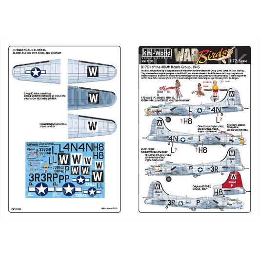 Kits-World KW172230 1/72 Boeing B-17G Flying Fortress 486th BG