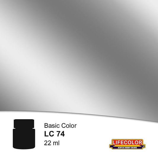 LifeColor LC74 Gloss Silver (22ml) FS 17178 Acrylic Paint