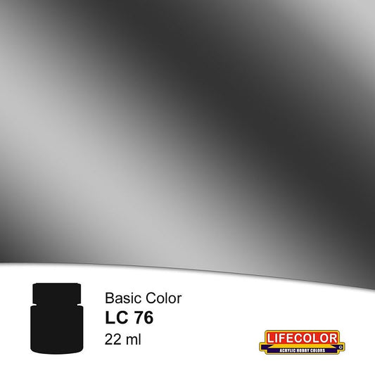 LifeColor LC76 Gloss Gun Metal (22ml) FS 17200 Acrylic Paint