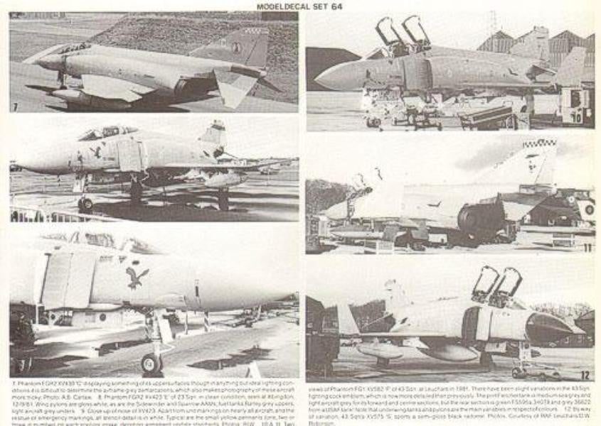 Modeldecal 64 1/72 Phantom, Hawk, Tornado Model Decals - SGS Model Store