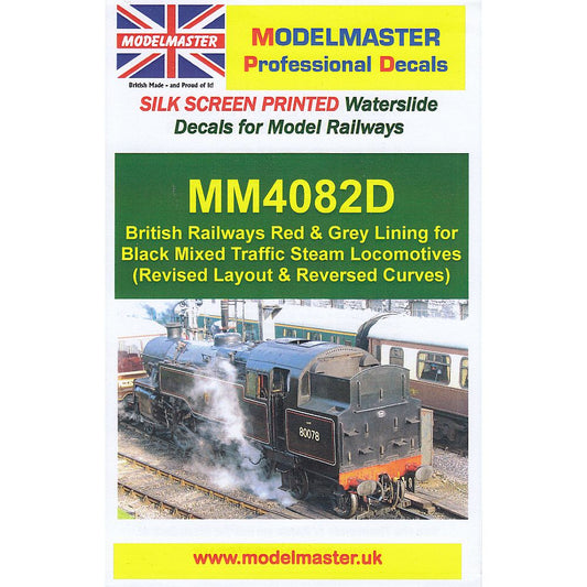 Modelmaster MM4082D Red & Grey Lining for B.R. Black Mixed Traffic Livery