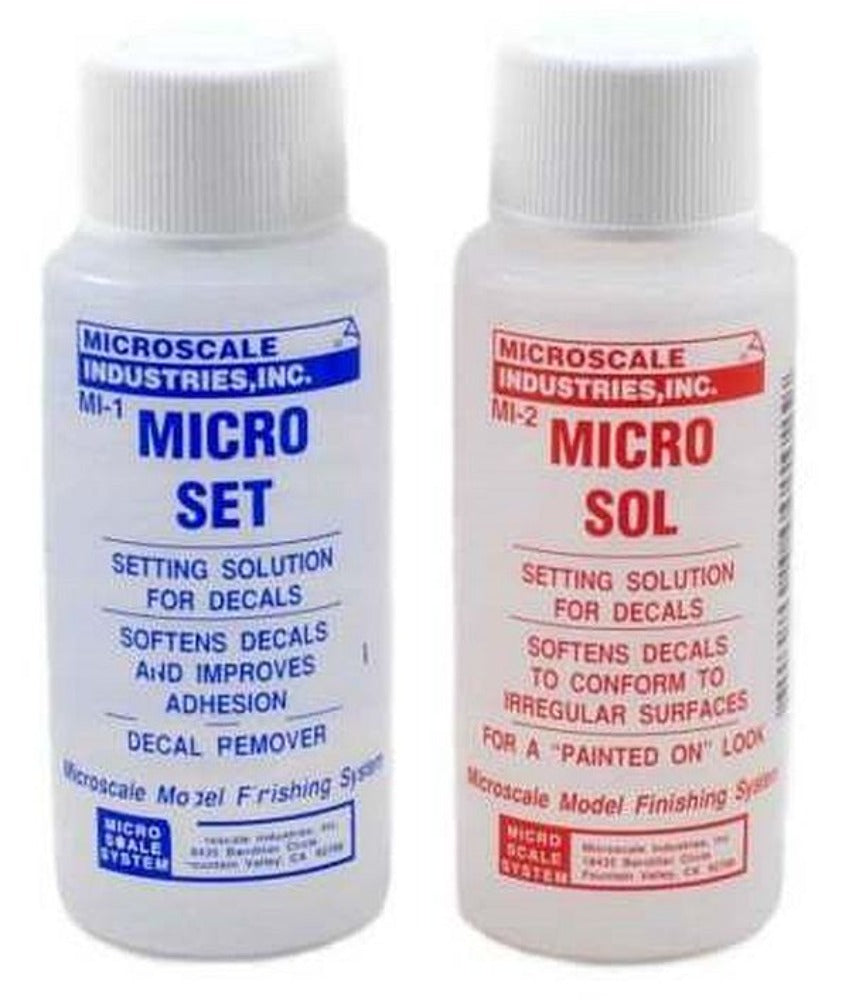 Microscale Decale Microscale Micro Sol & Micro Set Decals Solutions – SGS Model Store