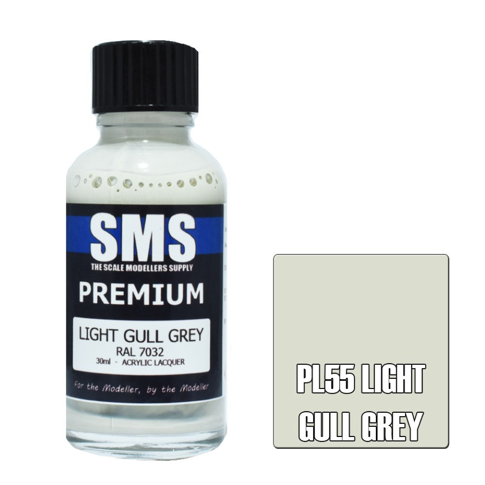 Premium LIGHT GULL GREY RAL7032 30ml PL55 SMS