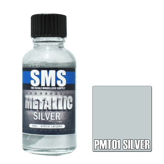 Metallic SILVER 30ml PMT01 SMS