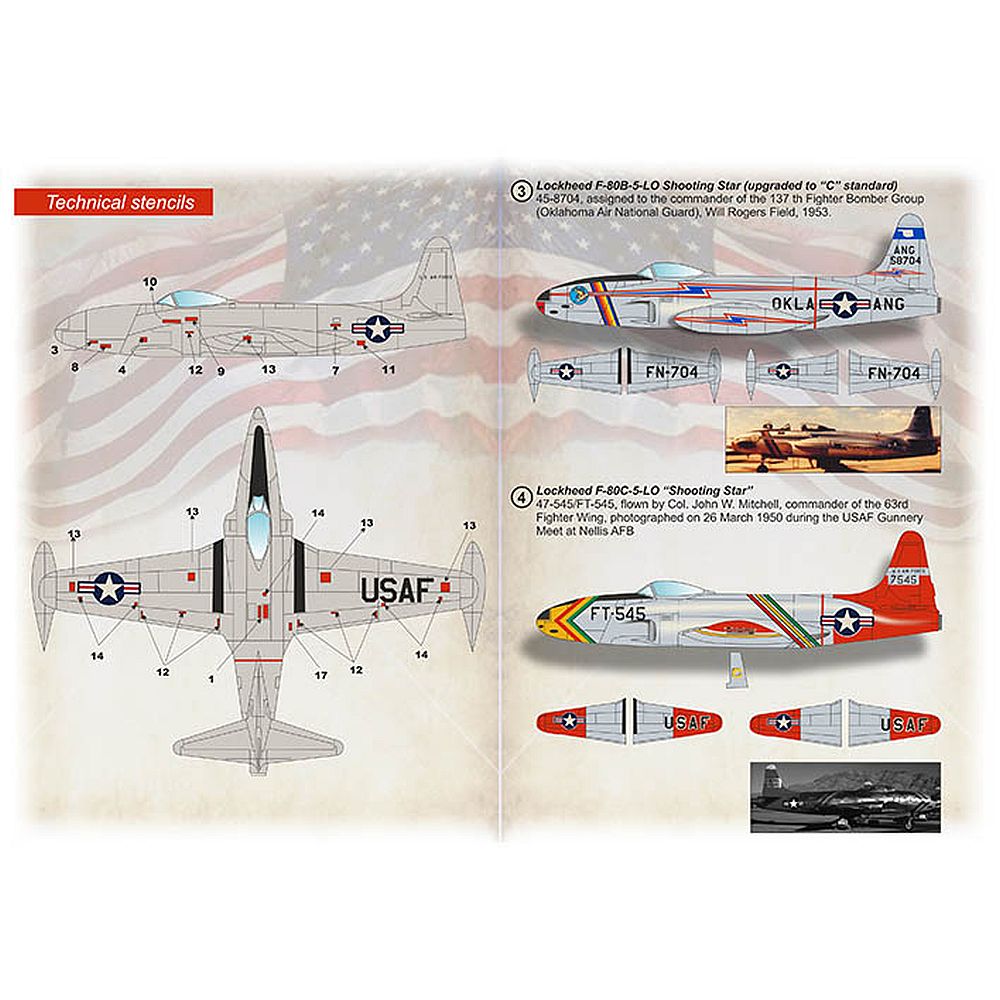 Print Scale 72-447 Lockheed F-80 Shooting Star Decals 1/72