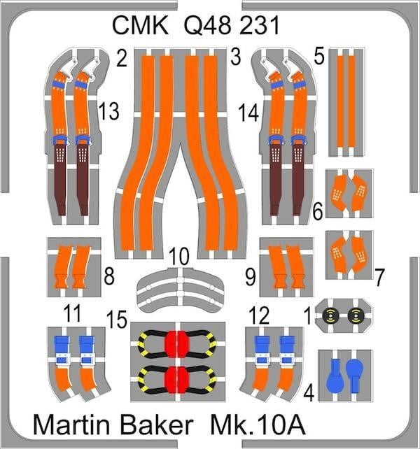 CMK Kits Q48231 1/48 Martin-Baker Mk.10A Resin Ejection Seats - SGS Model Store