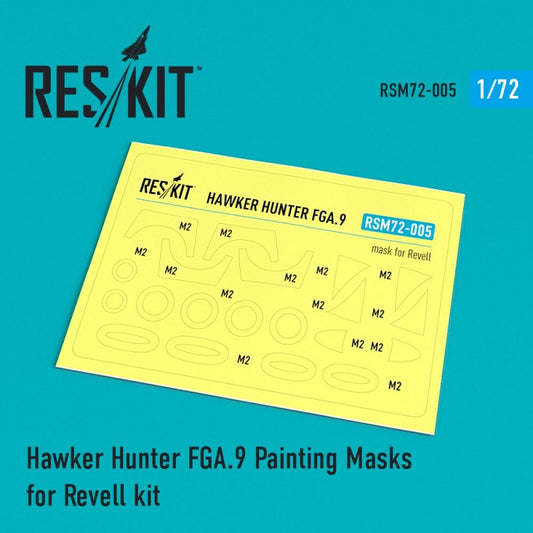 ResKit RSM72-0005 Hawker Hunter FGA.9 Painting Masks Revell 1/72