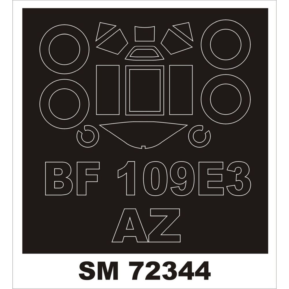 Montex SM72344 BF 109E3 Masking Set AZ Models 1/72