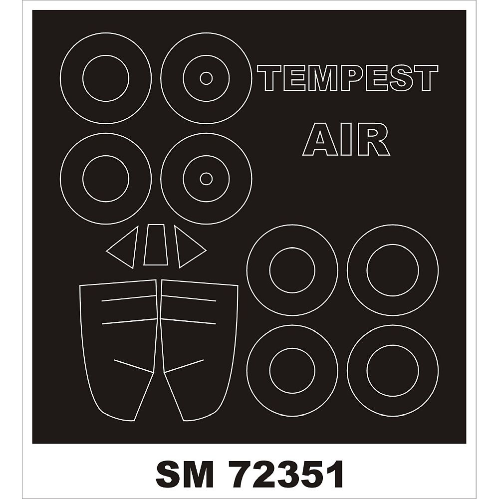 Montex SM72351 Tempest Mk.V Outside Only Masking Set Airfix 1/72