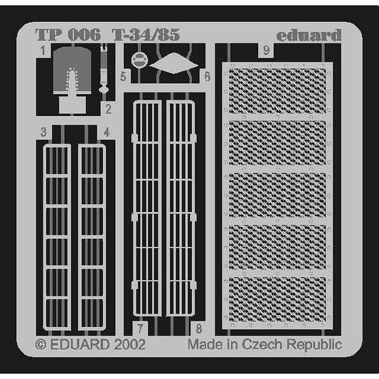 Eduard TP006 T-34/85 Photo Etched Detail Set for Tamiya 1/35