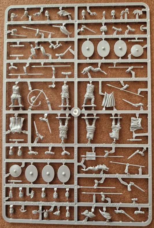 28mm Late Roman Unarmoured Infantry Command Sprue Victrix