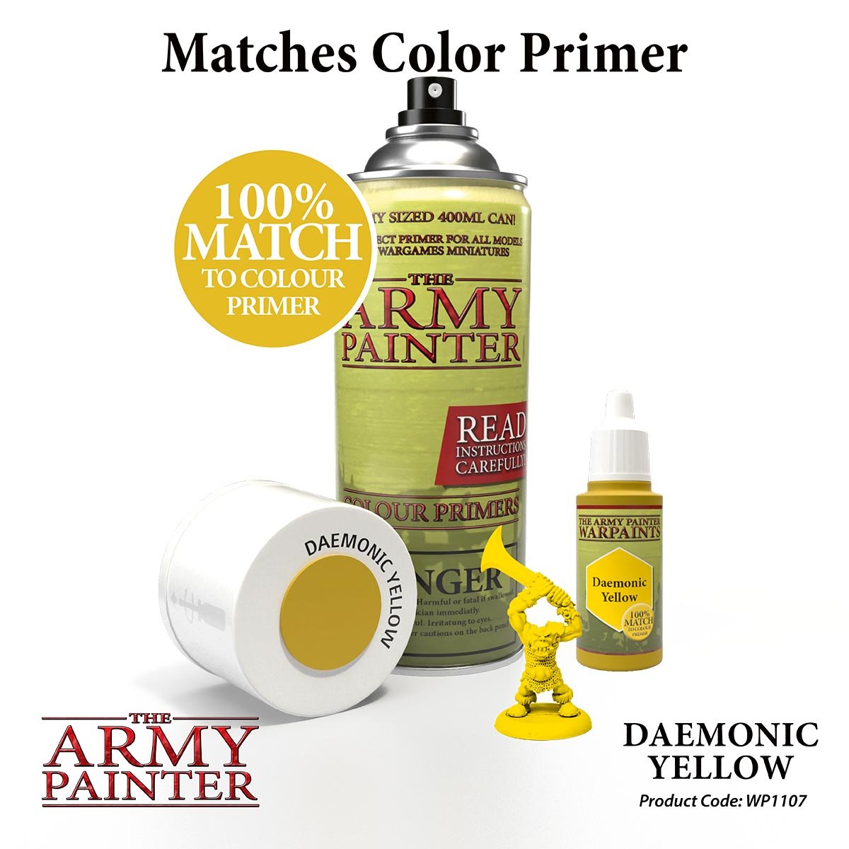 The Army Painter Warpaints WP1107 Daemonic Yellow Acrylic Paint 18ml bottle