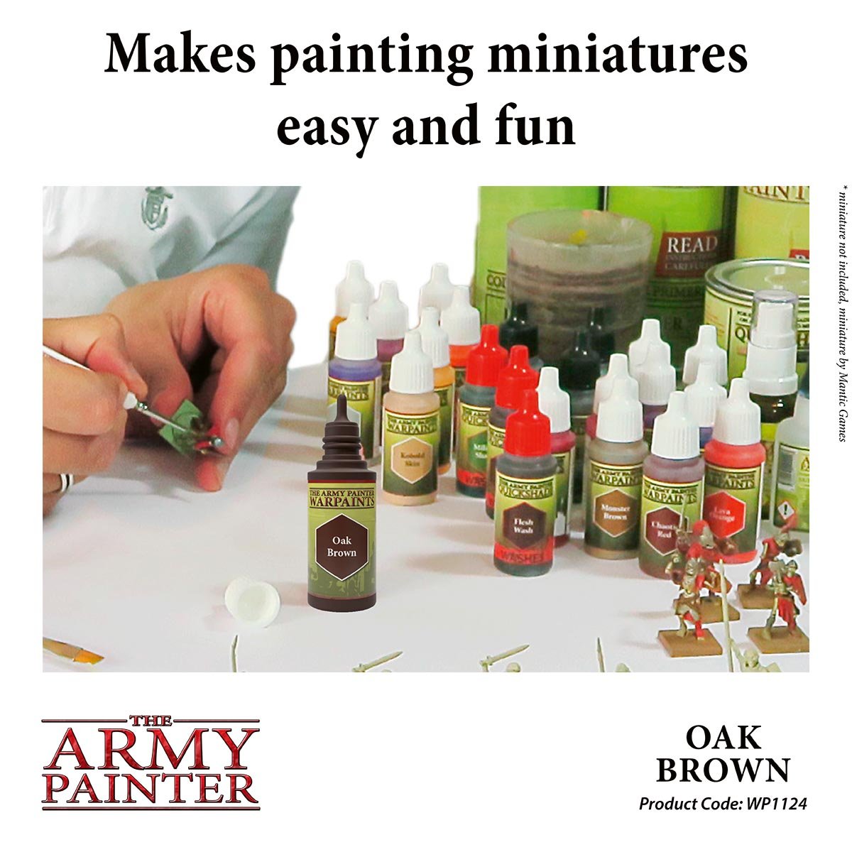 The Army Painter Warpaints WP1124 Oak Brown Acrylic Paint 18ml bottle