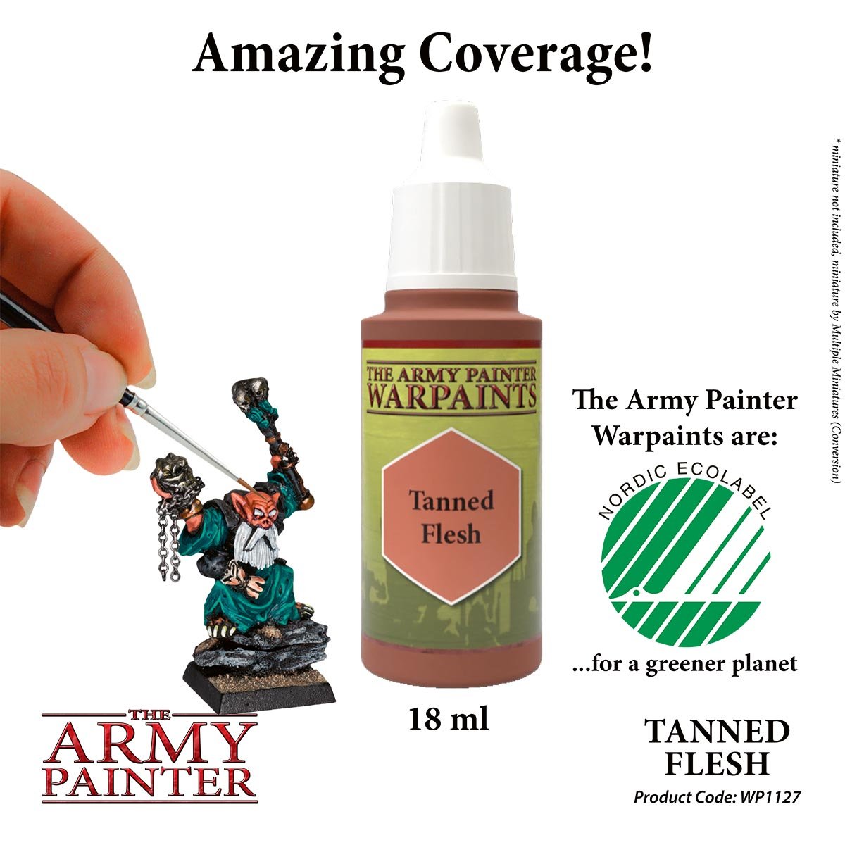 The Army Painter Warpaints WP1127 Tanned Flesh Acrylic Paint 18ml bottle