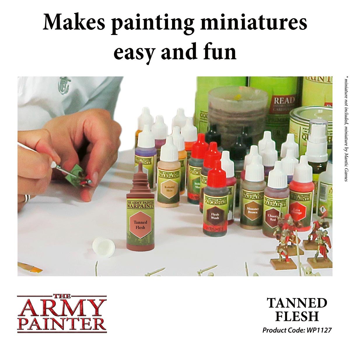 The Army Painter Warpaints WP1127 Tanned Flesh Acrylic Paint 18ml bottle